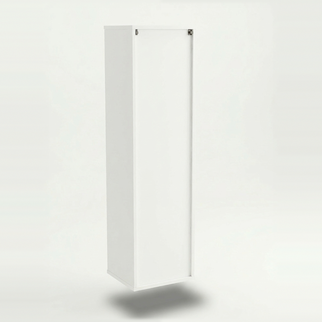 Słupek łazienkowy 130 cm zaoblony, półki Selvea - Biały