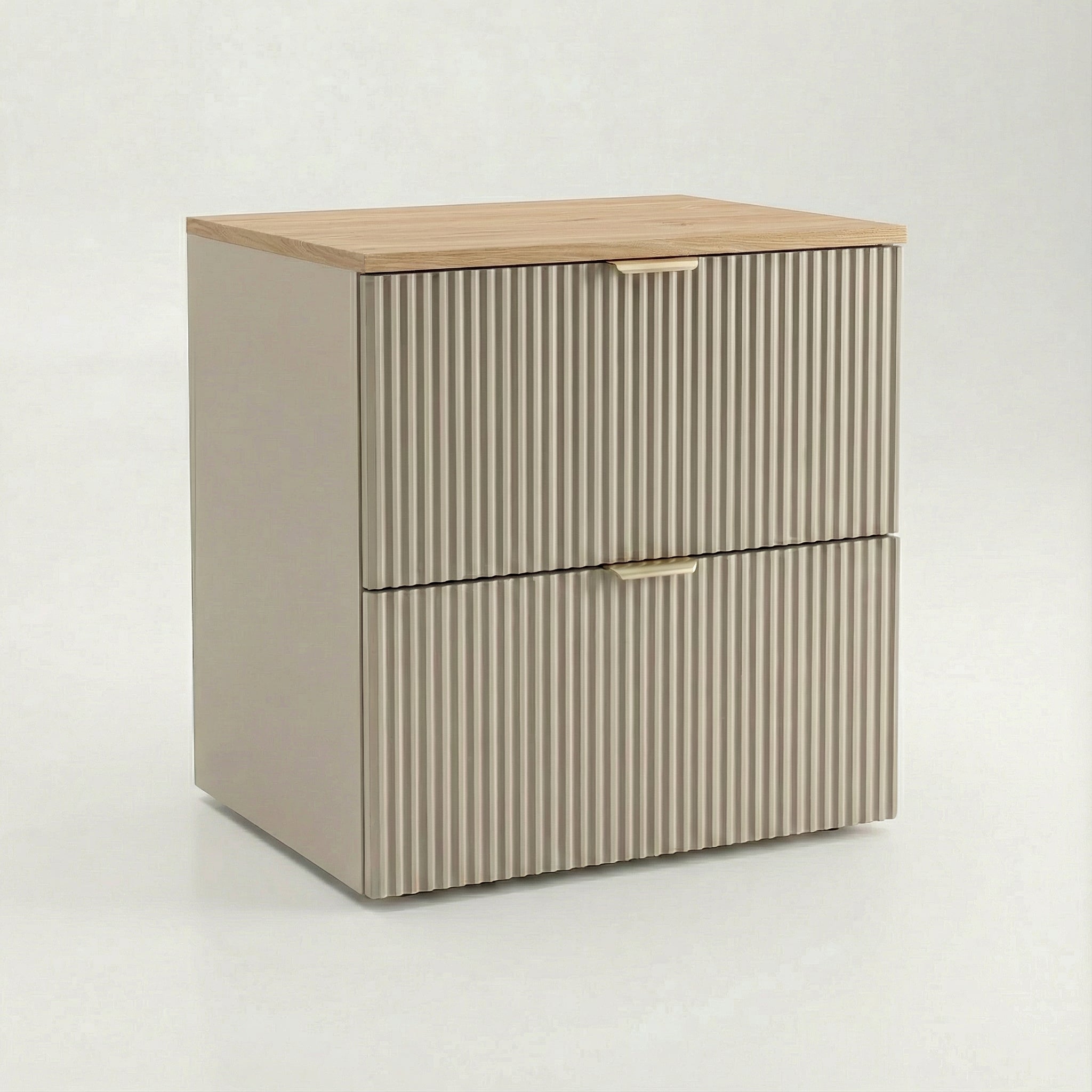 Szafka pod umywalkę nablatową 60 cm Willy - Kaszmir / blat Orzech