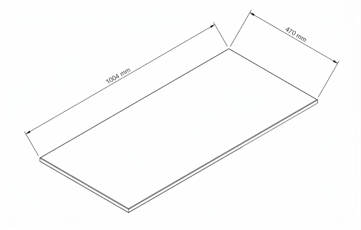 Blat łazienkowy 100 cm - Czarny