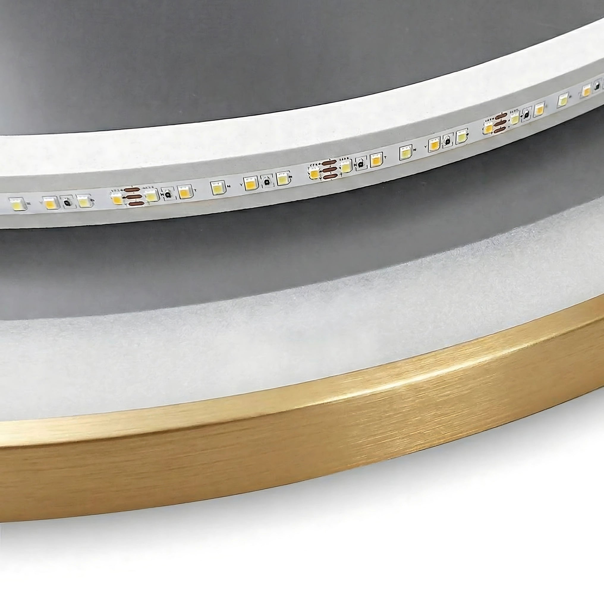 Lustro ścienne LED MMJ - 70 cm złoto szczotkowane