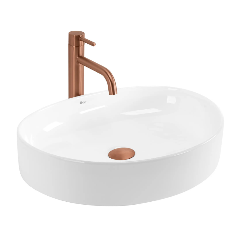 Umywalka nablatowa biała 50 cm Joana