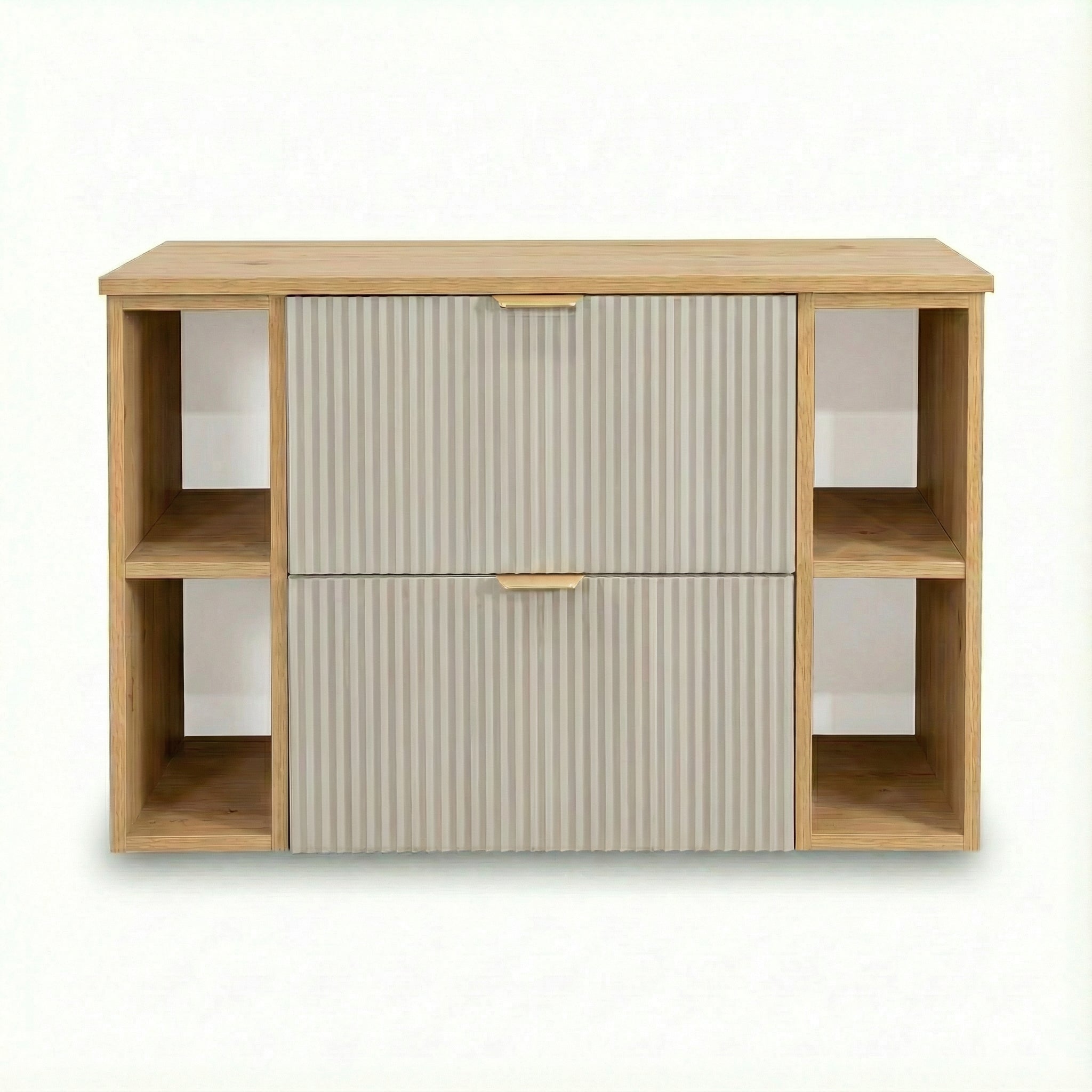 Szafka pod umywalkę z 2 regałami 100 cm Willy - Kaszmir/Orzech