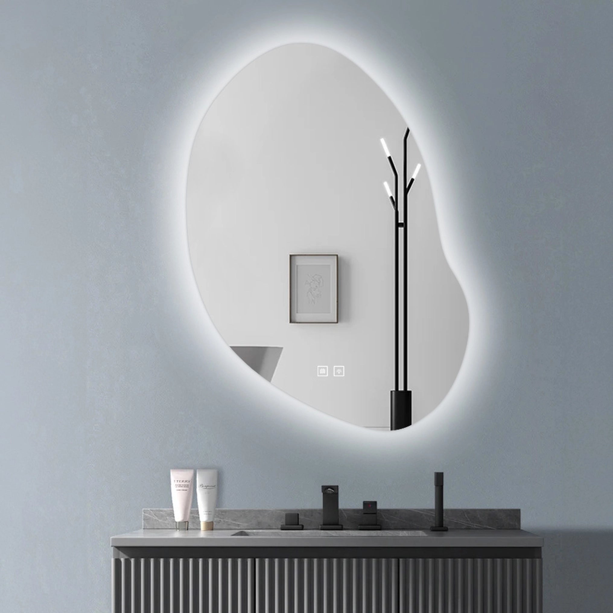 Lustro ścienne LED Cloud C - 80x60 cm
