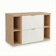 Szafka pod umywalkę z 2 regałami 100 cm Willy - Biały/Orzech