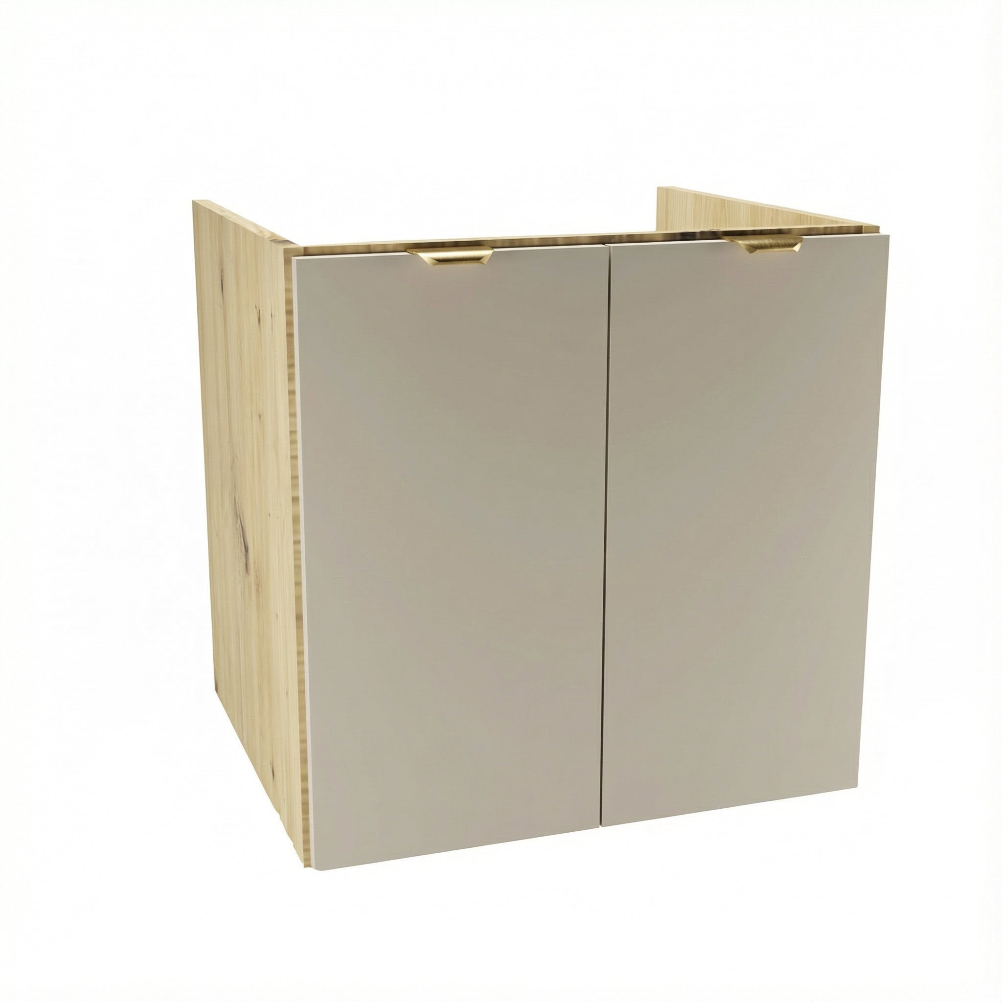 Szafka pod umywalkę z drzwiami Kaszmir/Dąb artisan 60 cm, bez blatu Orio