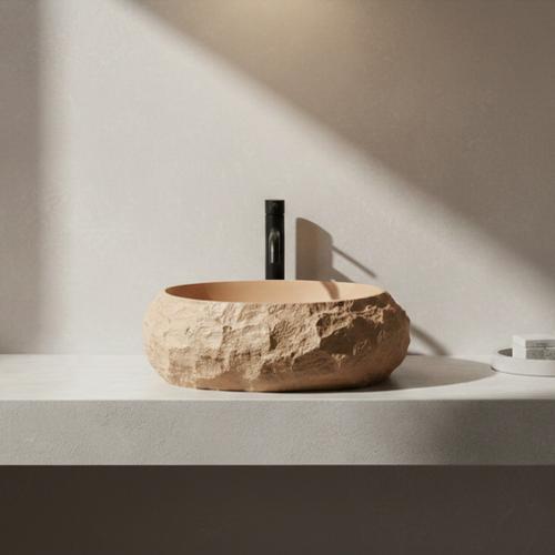 Umywalka nablatowa Mika - Light Terracotta
