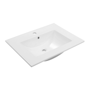 Umywalka ceramiczna 60 cm Biała wpuszczana