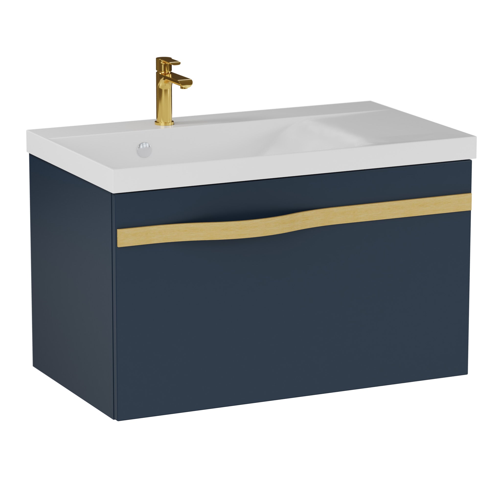 Szafka pod umywalkę 70 cm Luxe granat półmat bez blatu