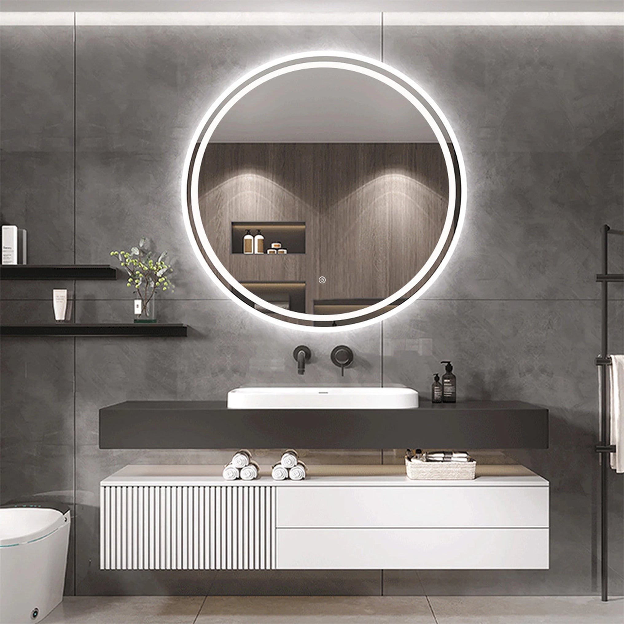 Lustro ścienne LED BAS P11241 - 70 cm