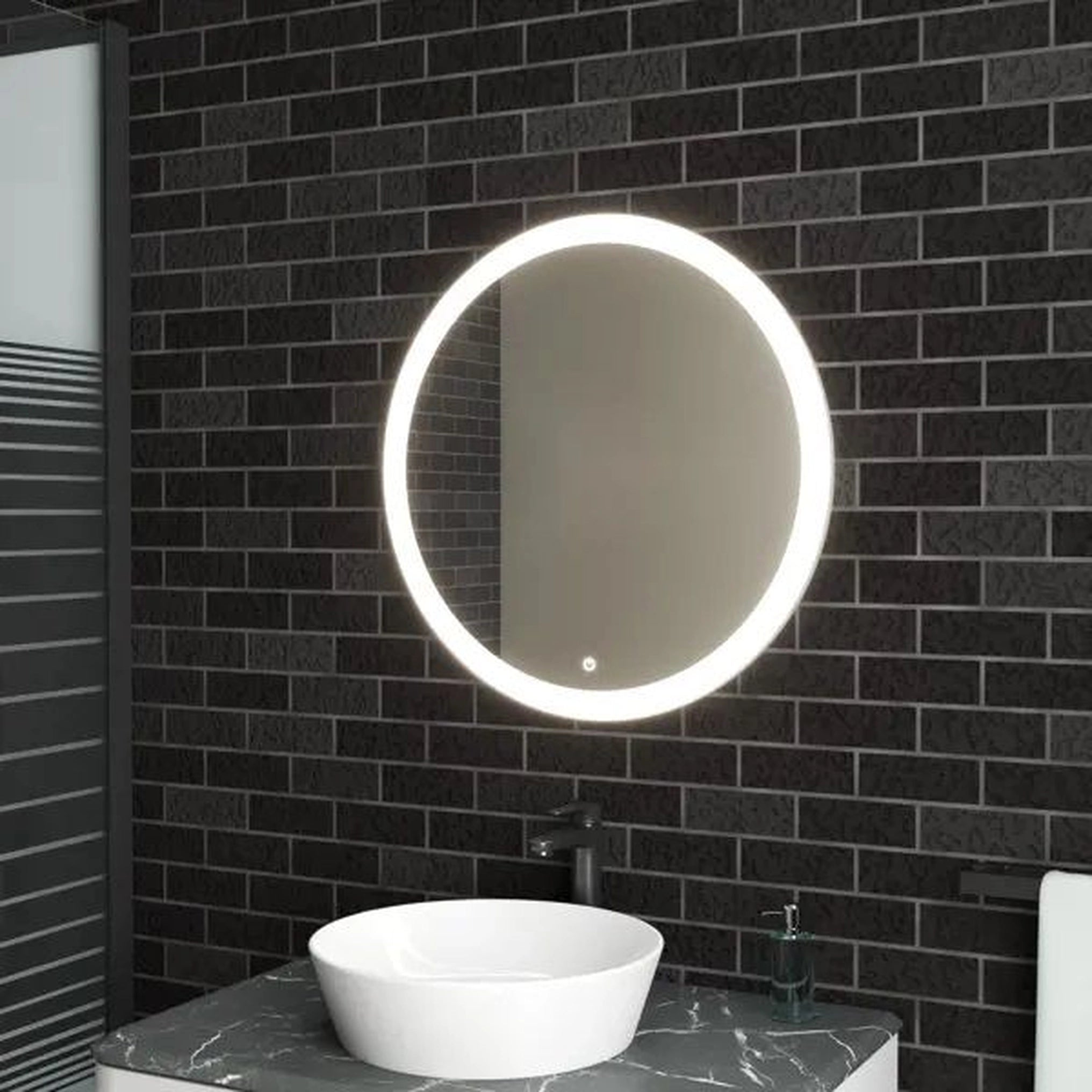 Lustro ścienne LED FFJ - 60 cm