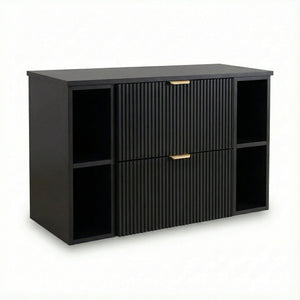Szafka pod umywalkę z 2 regałami 100 cm Willy - Czarny