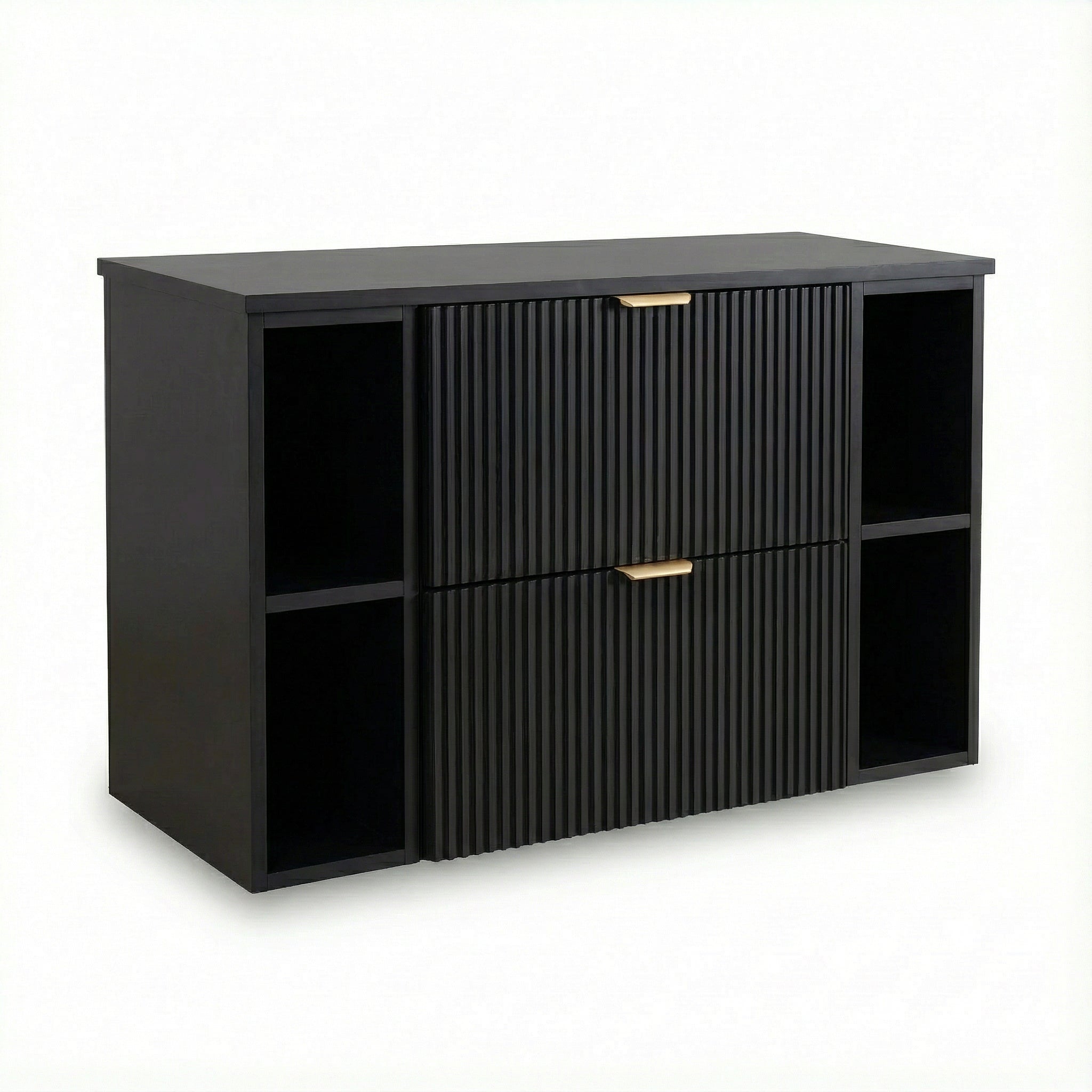 Szafka pod umywalkę z 2 regałami 100 cm Willy - Czarny