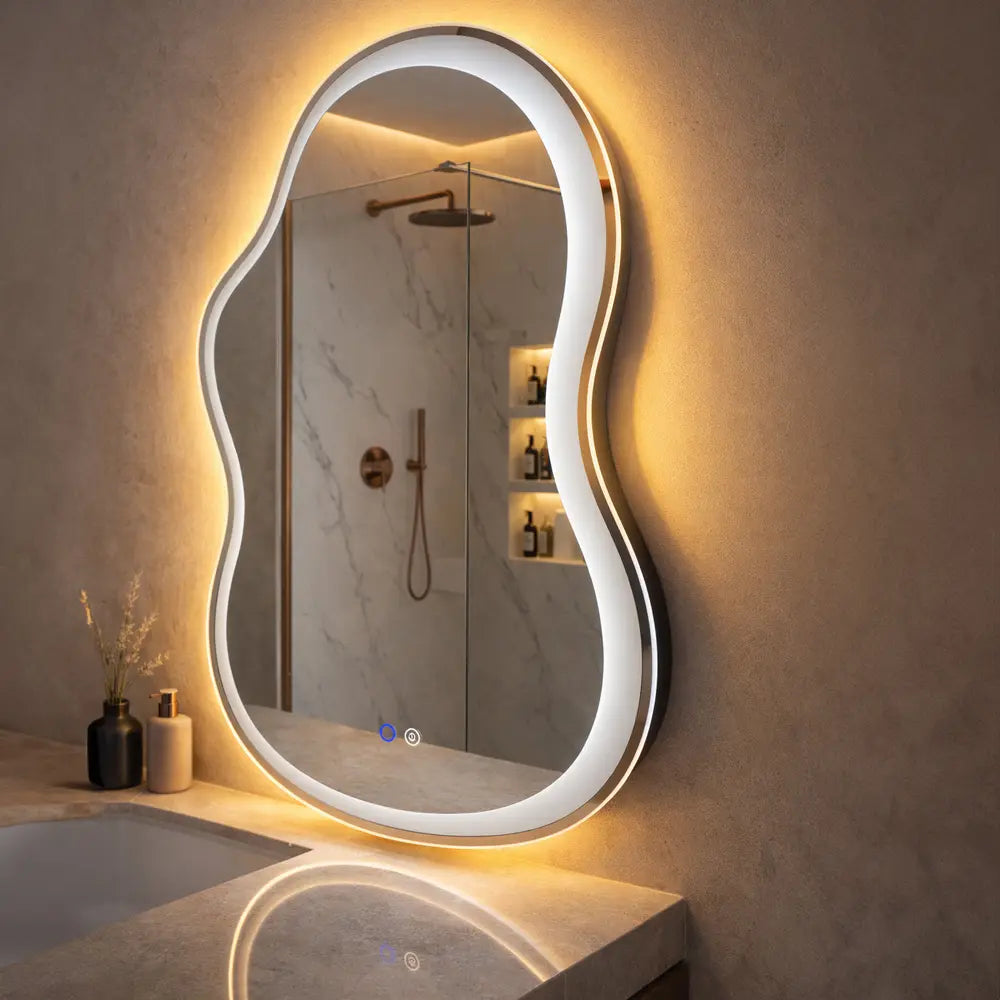Lustro ścienne LED Uno Double - 80x55 cm