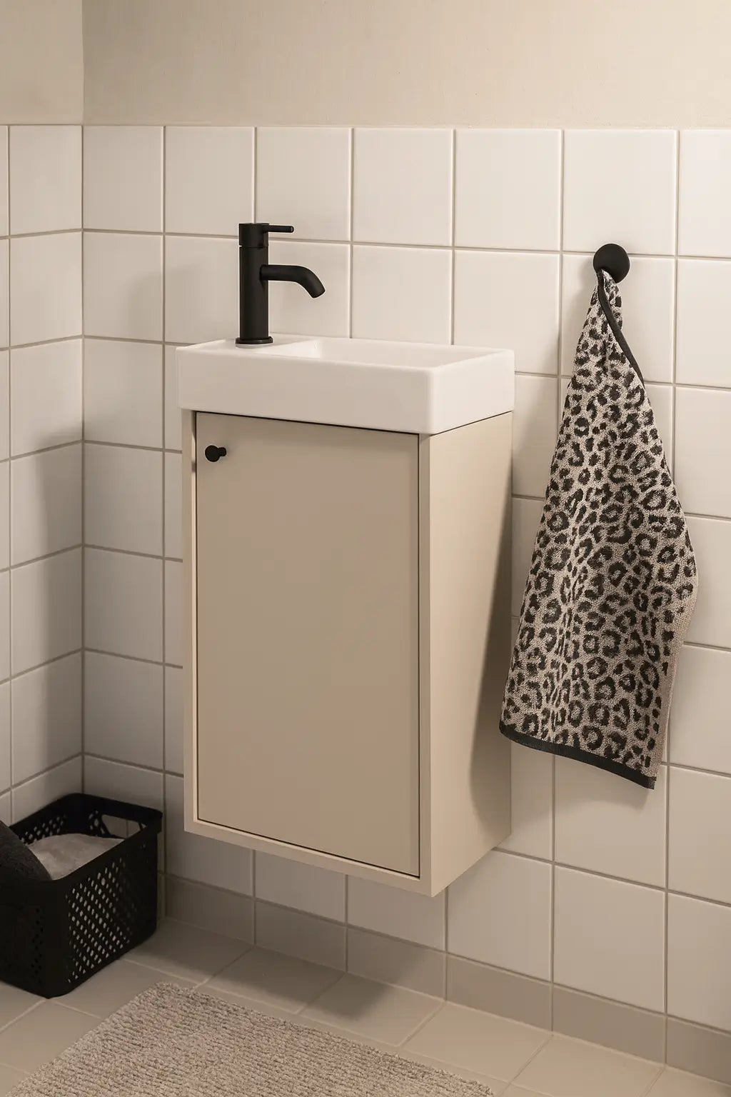 Szafka łazienkowa 40 cm z umywalką Belino - Kaszmir