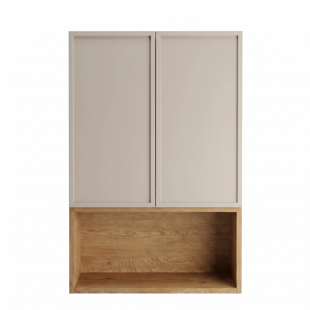 Szafka łazienkowa wisząca 60 cm nad geberit Roma - Kaszmir/Dąb Cremona