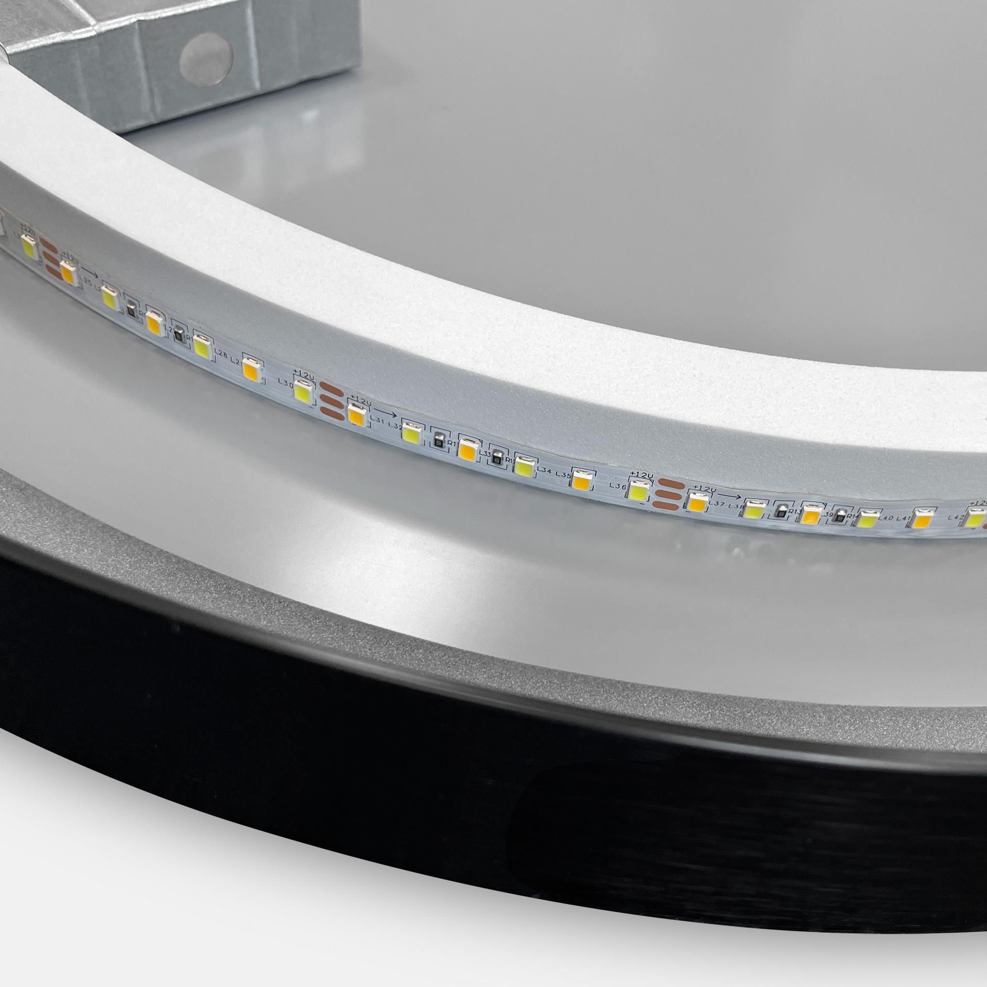 Lustro ścienne LED MMJ - 80 cm Czarny