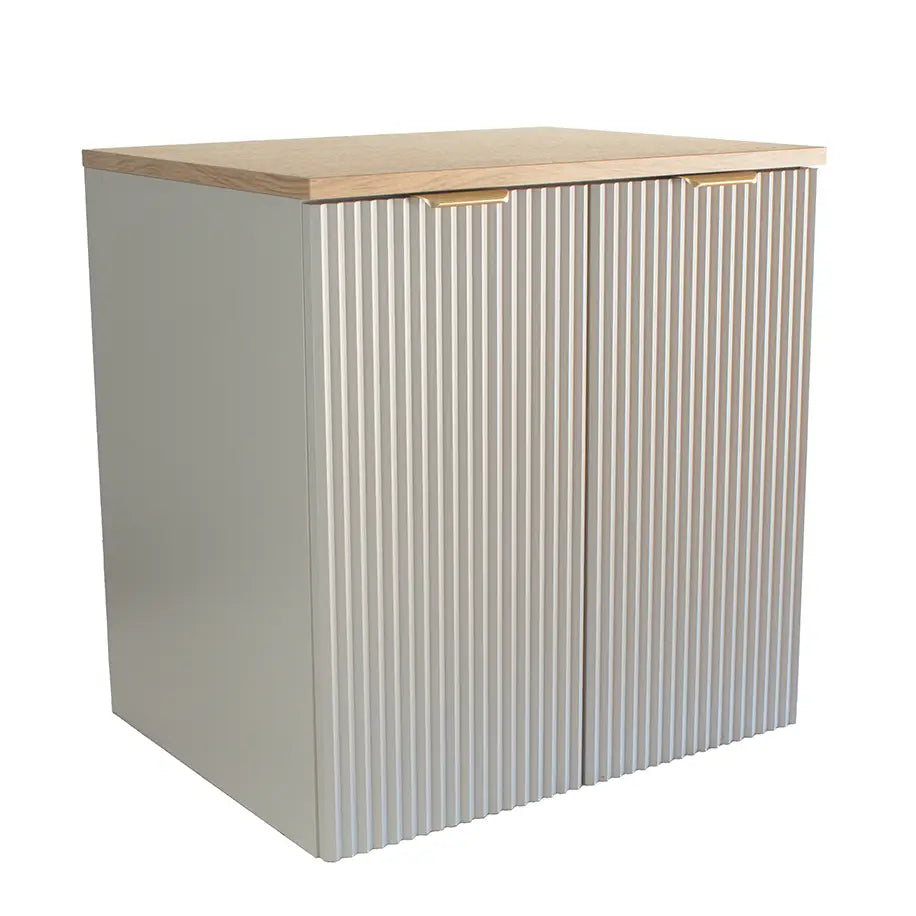 Szafka łazienkowa z drzwiami 60 cm Willy - Kaszmir/blat Orzech