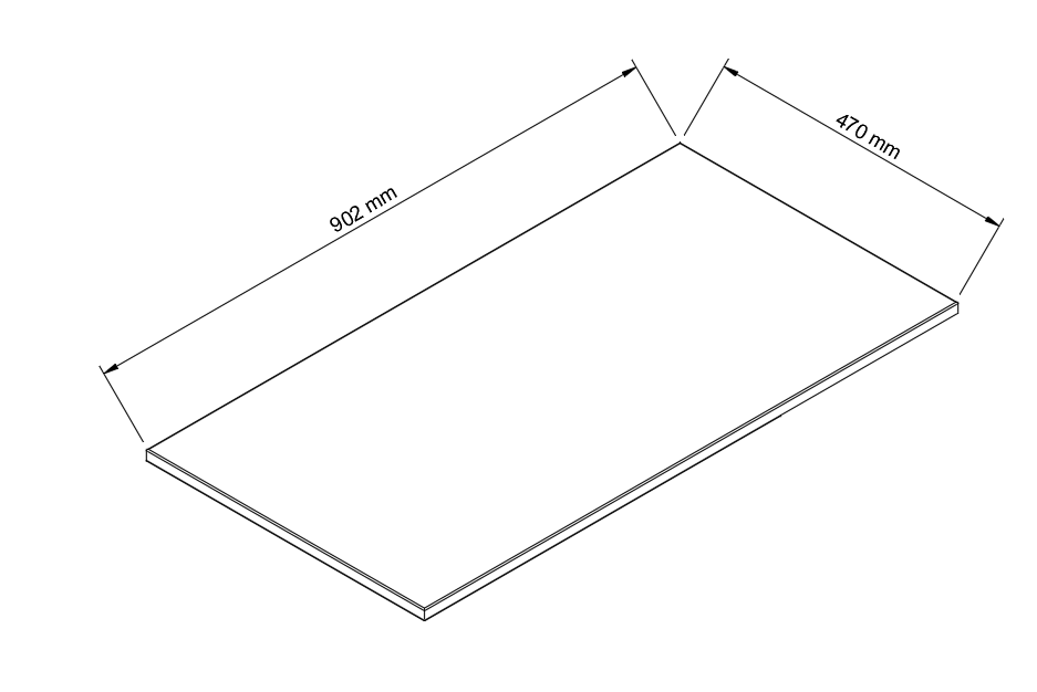 Blat łazienkowy 90 cm Orzech Ciemny