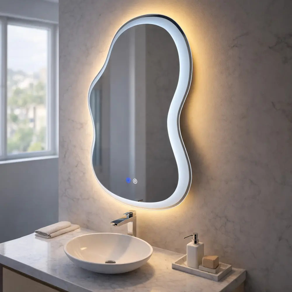 Lustro ścienne LED Uno Double - 80x55 cm