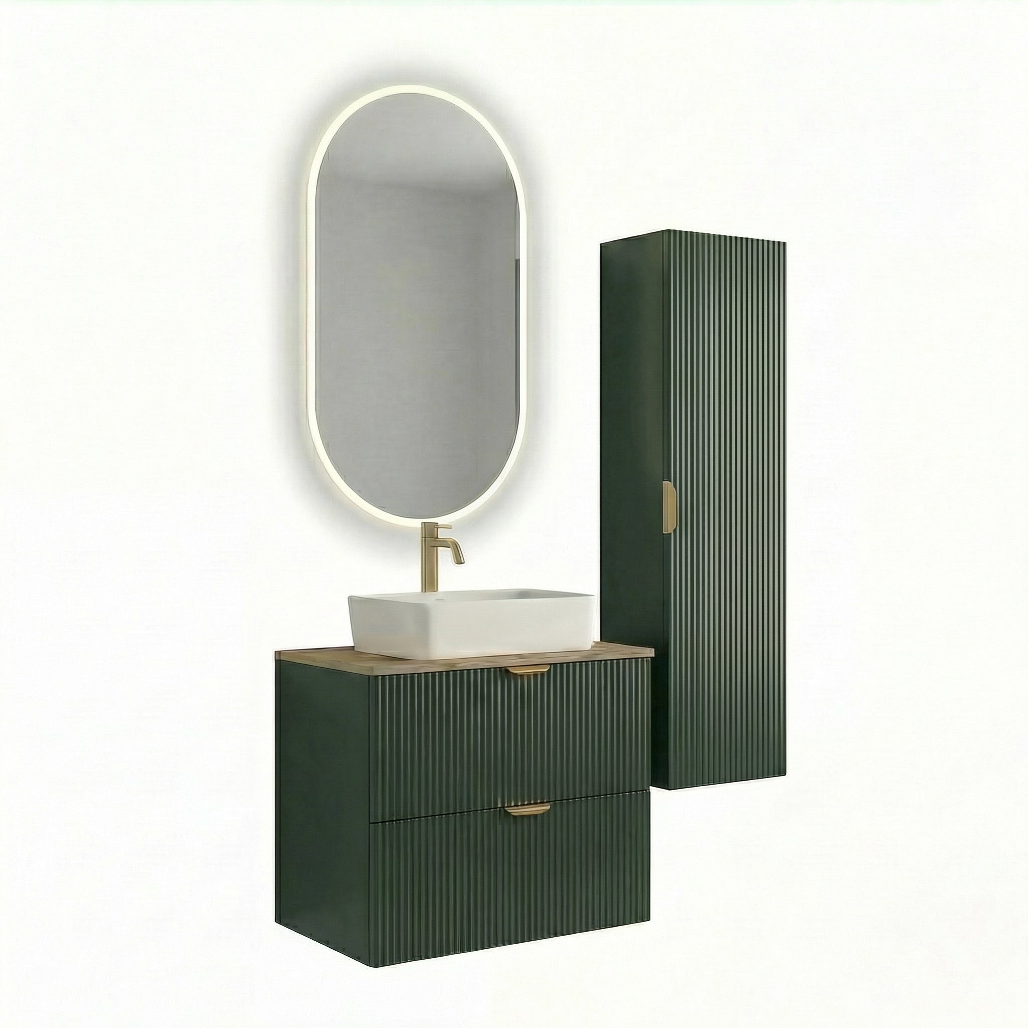 Zestaw mebli łazienkowych z lustrem Szałwiowy Willy