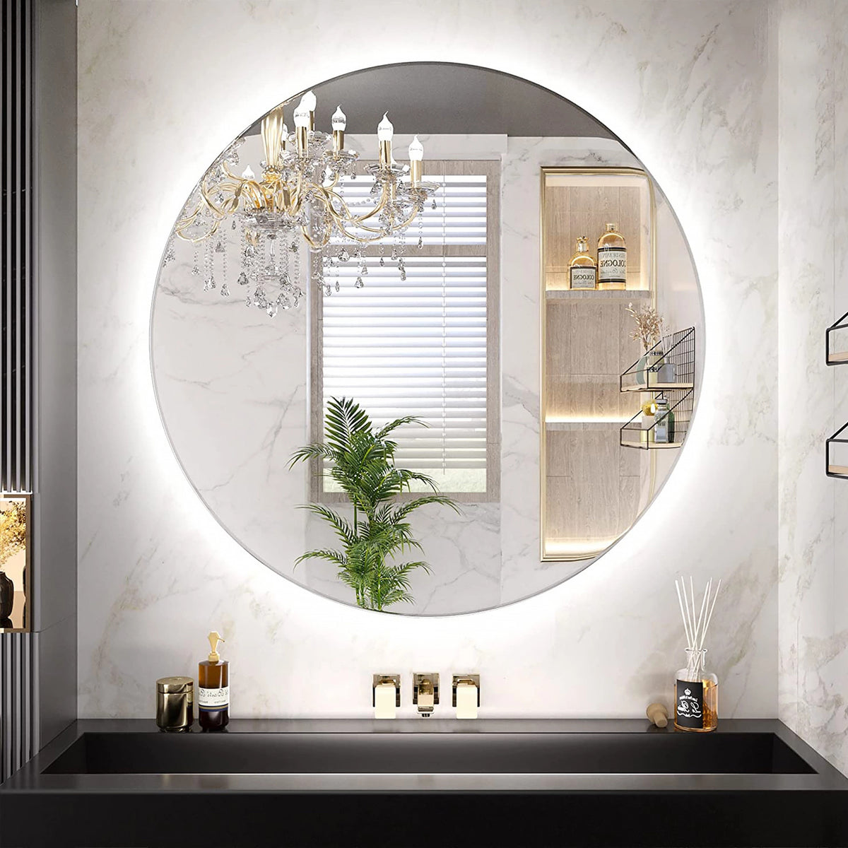 Lustro ścienne LED HZJ - 80 cm