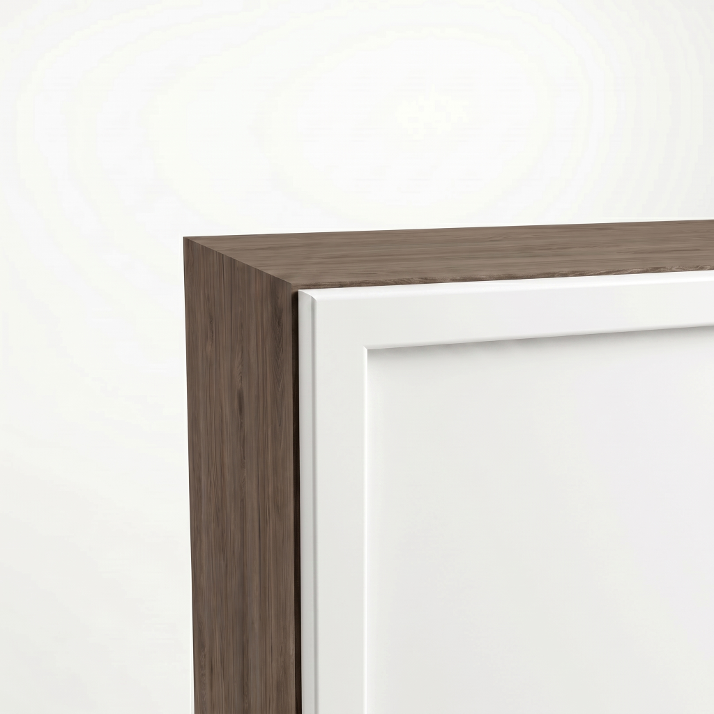 Szafka łazienkowa wisząca 60 cm z 2 drzwiczkami Roma - Biała/Orzech Ciemny