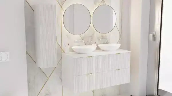 Szafka pod umywalkę z szufladami 120 cm Kaszmir Willy - Biały