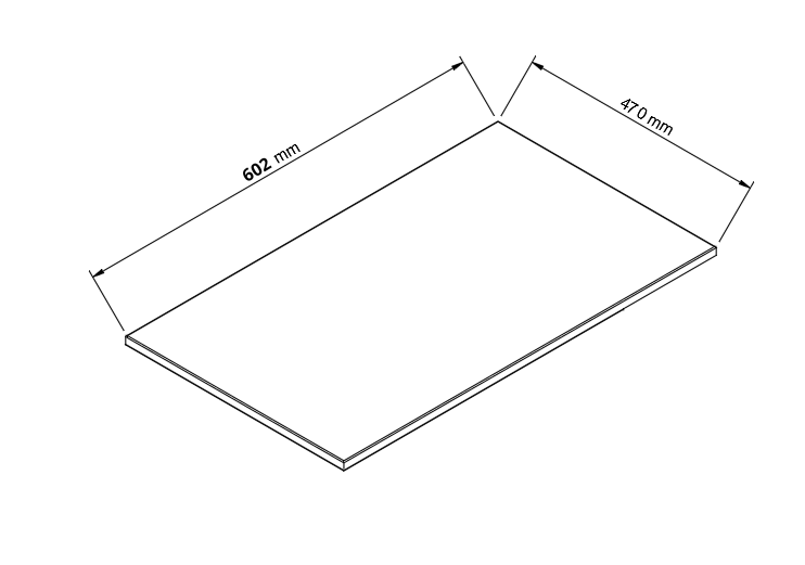 Blat łazienkowy 60 cm - Marmur Bianco – zdjęcie 3