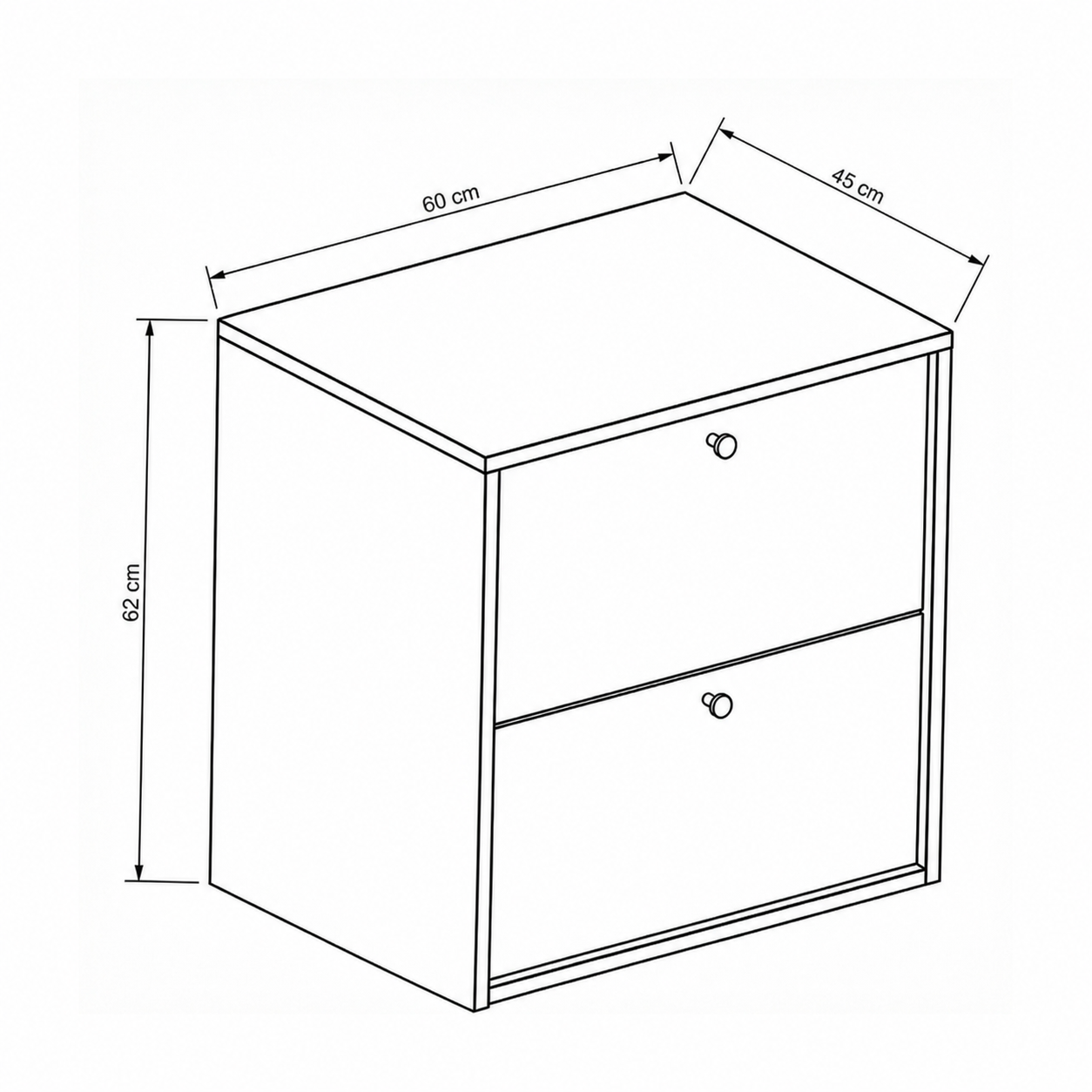Szafka łazienkowa pod umywalkę 60 cm Belino - Kaszmir