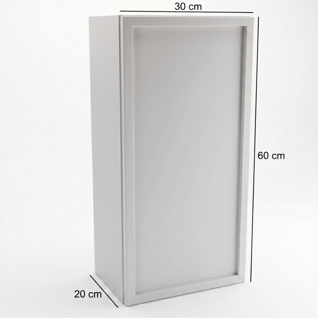 Wisząca szafka łazienkowa 30 cm, 1 drzwi z półką Roma - Biała/Orzech Ciemny
