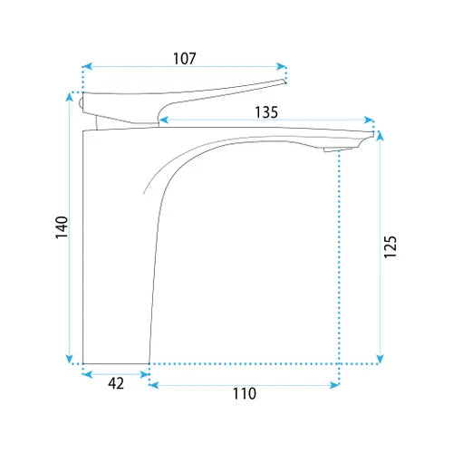 Niska bateria umywalkowa Vision - Miedź