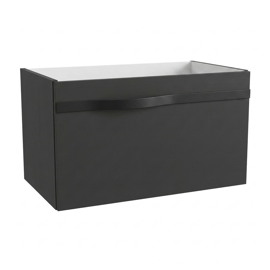 Szafka pod umywalkę 70 cm Luxe czarny mat bez blatu