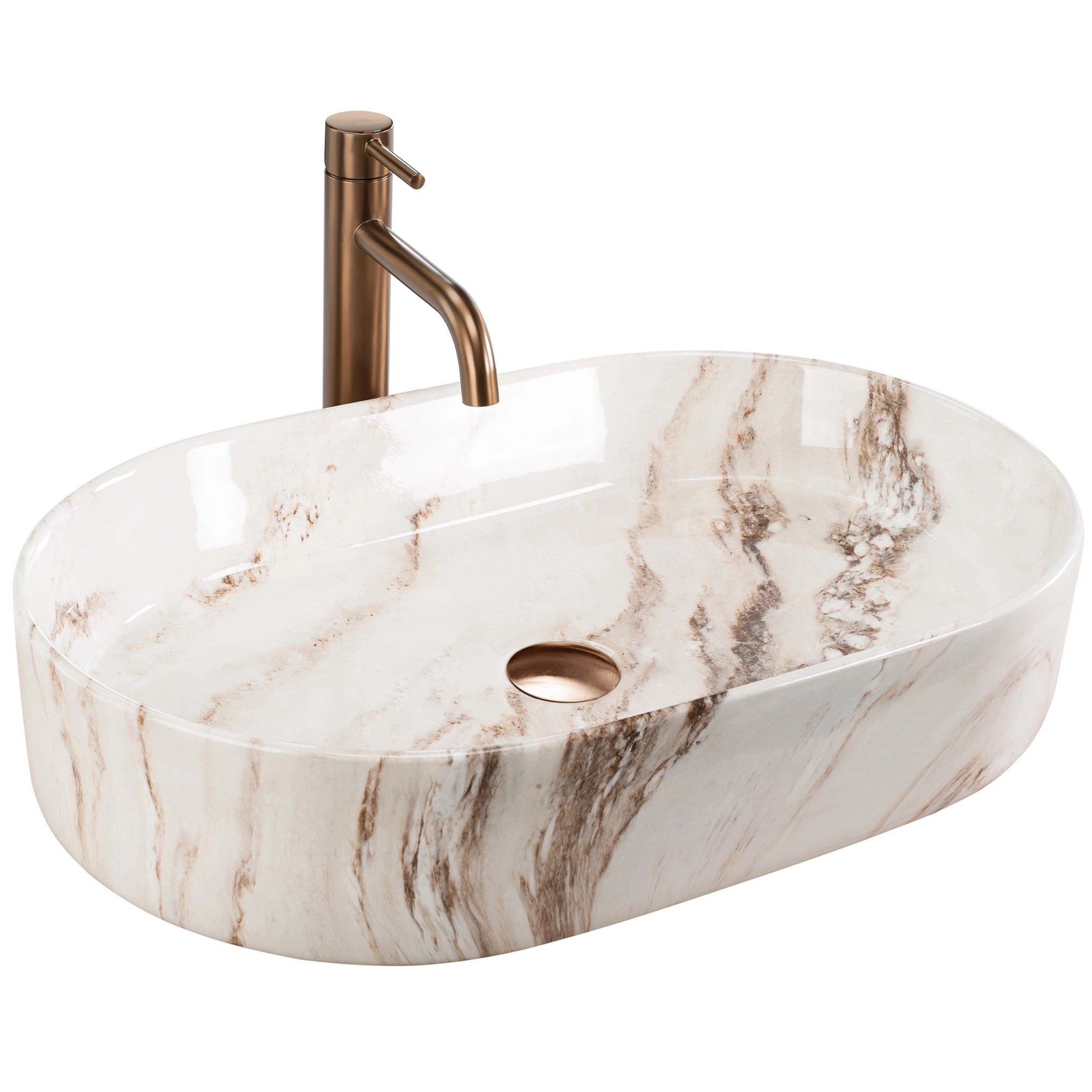 Umywalka nablatowa Nadia 60 cm - Marrone