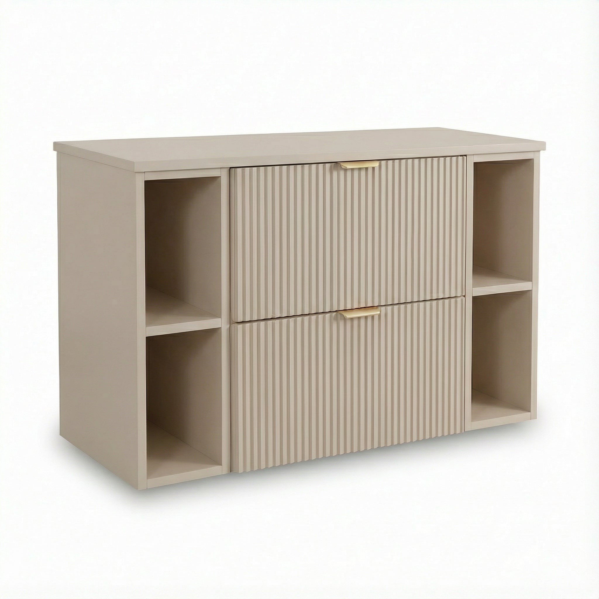 Szafka pod umywalkę z 2 regałami 100 cm Willy - Kaszmir/blat Orzech