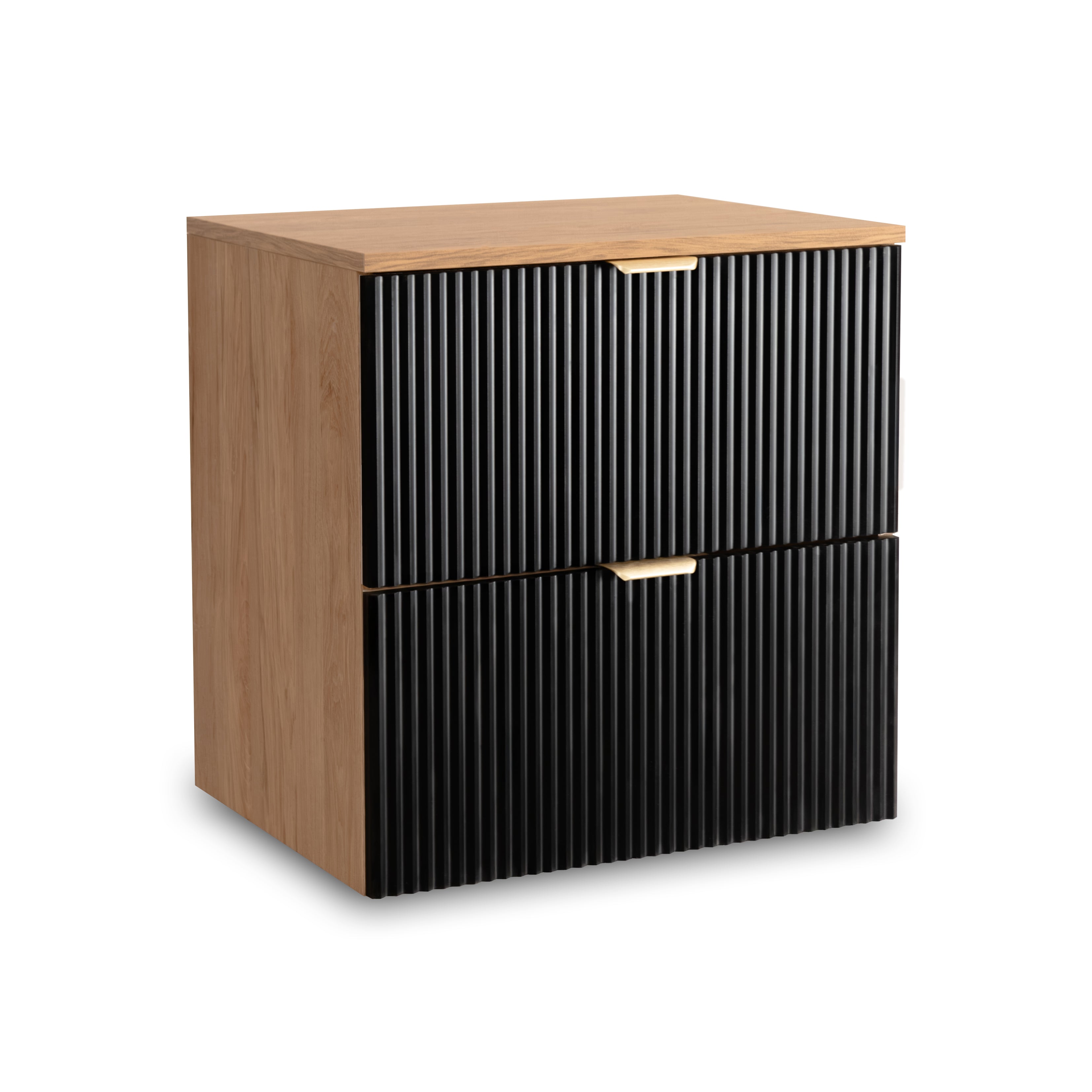 Szafka pod umywalkę nablatową 60 cm Willy - Czarny / Orzech