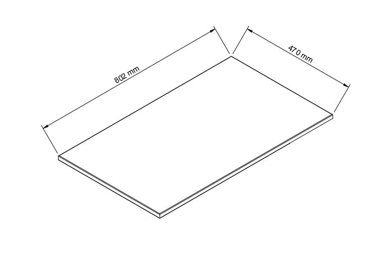 Blat łazienkowy 80 cm Orzech Ciemny