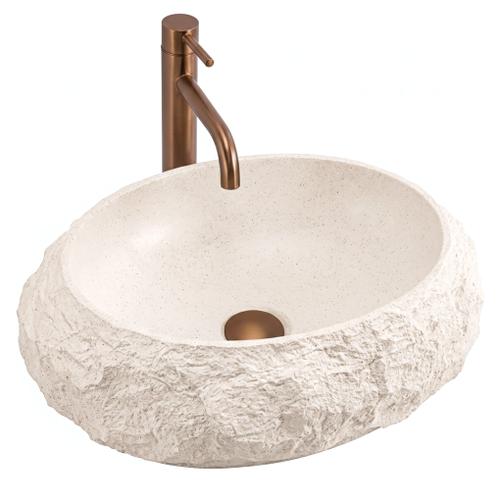 Umywalka nablatowa Mika - Warm Beige