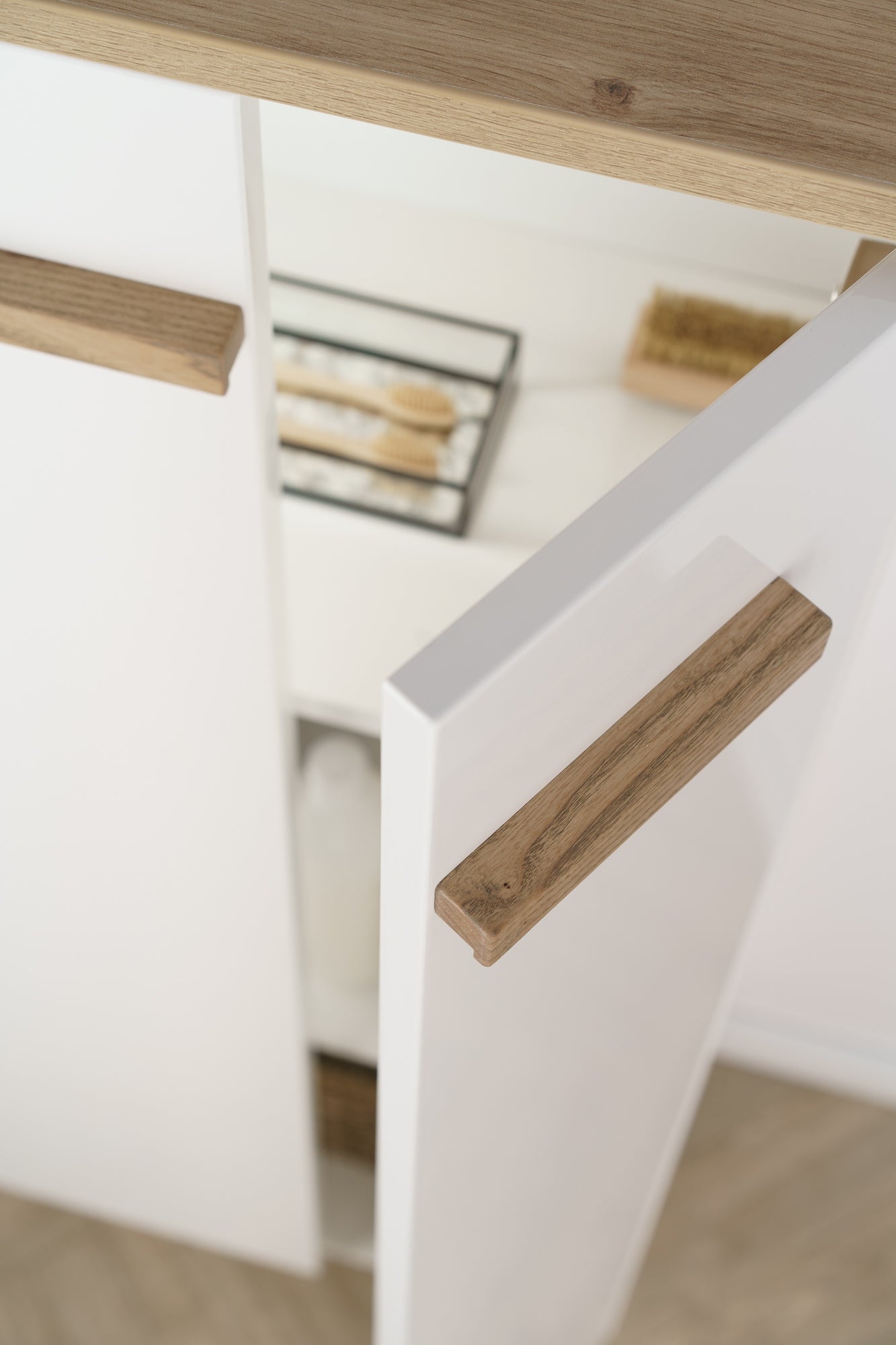 Szafka pod umywalkę Elite 80 cm biały połysk bez blatu