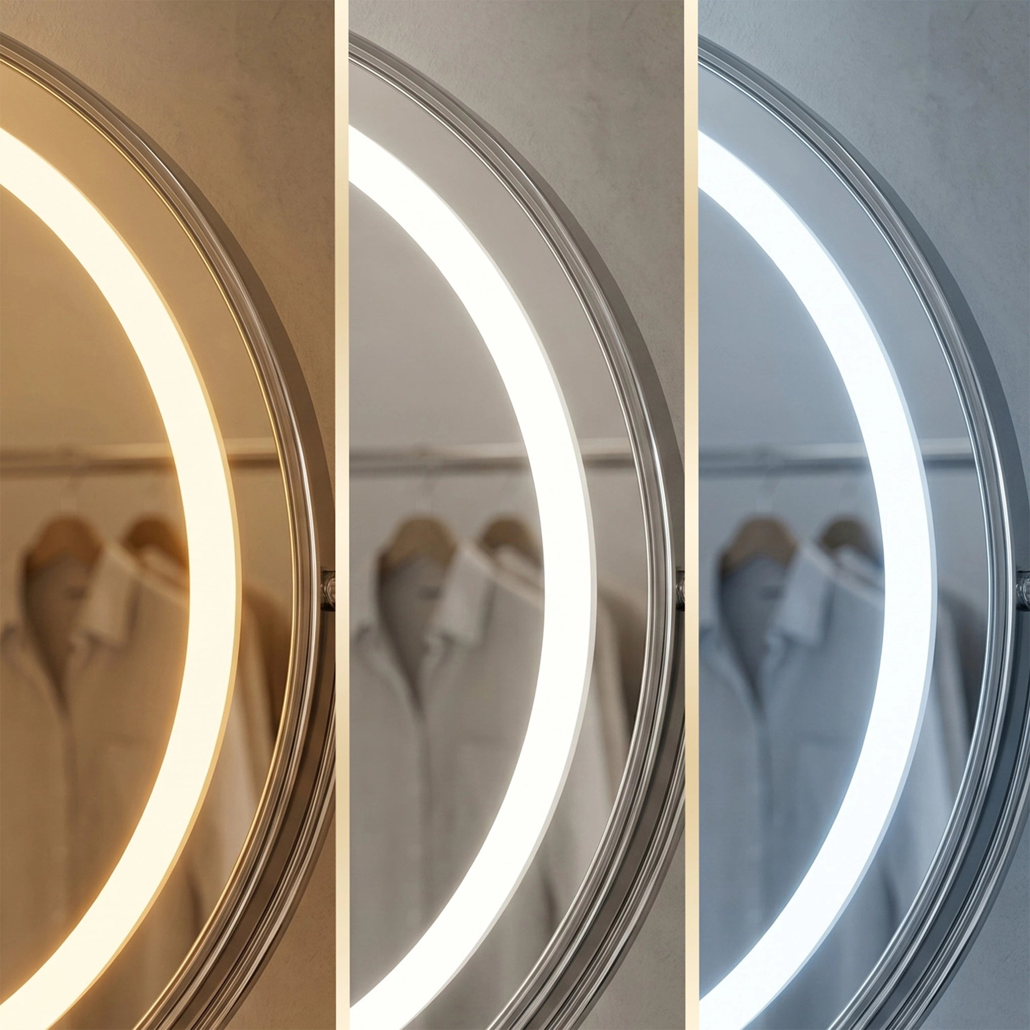 Lustro do make-upu LED - 40 cm Złoto