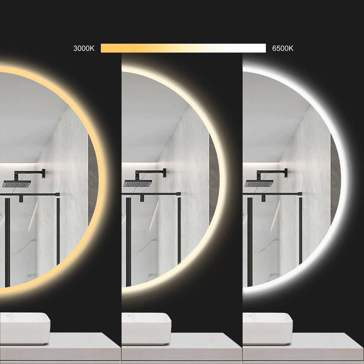 Lustro ścienne LED HZJ - 60 cm