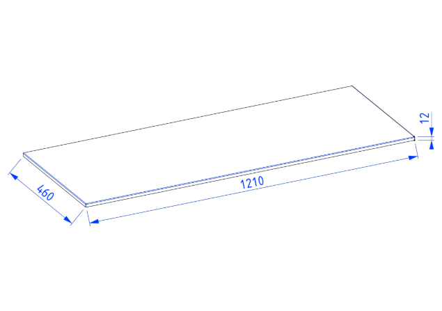 Blat 120 cm z litego dębu Prime