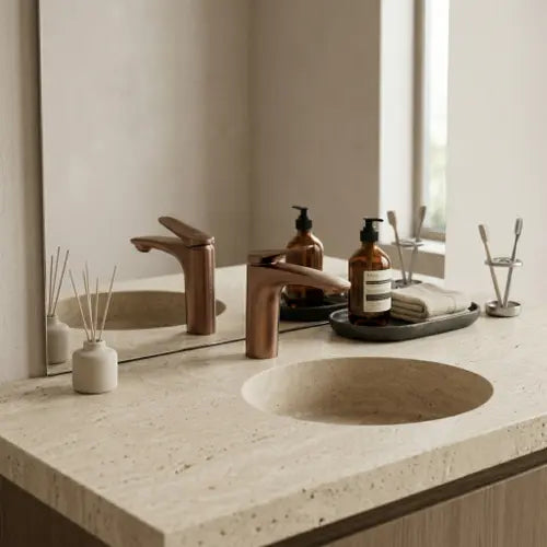 Niska bateria umywalkowa Vision - Miedź