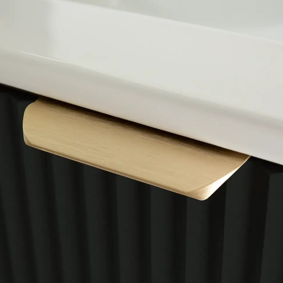 Szafka łazienkowa z drzwiami z umywalką 60 cm Willy - Czarny