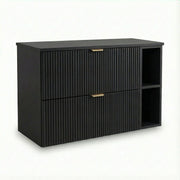 Szafka pod umywalkę 100 cm z regałem Willy - Czarny