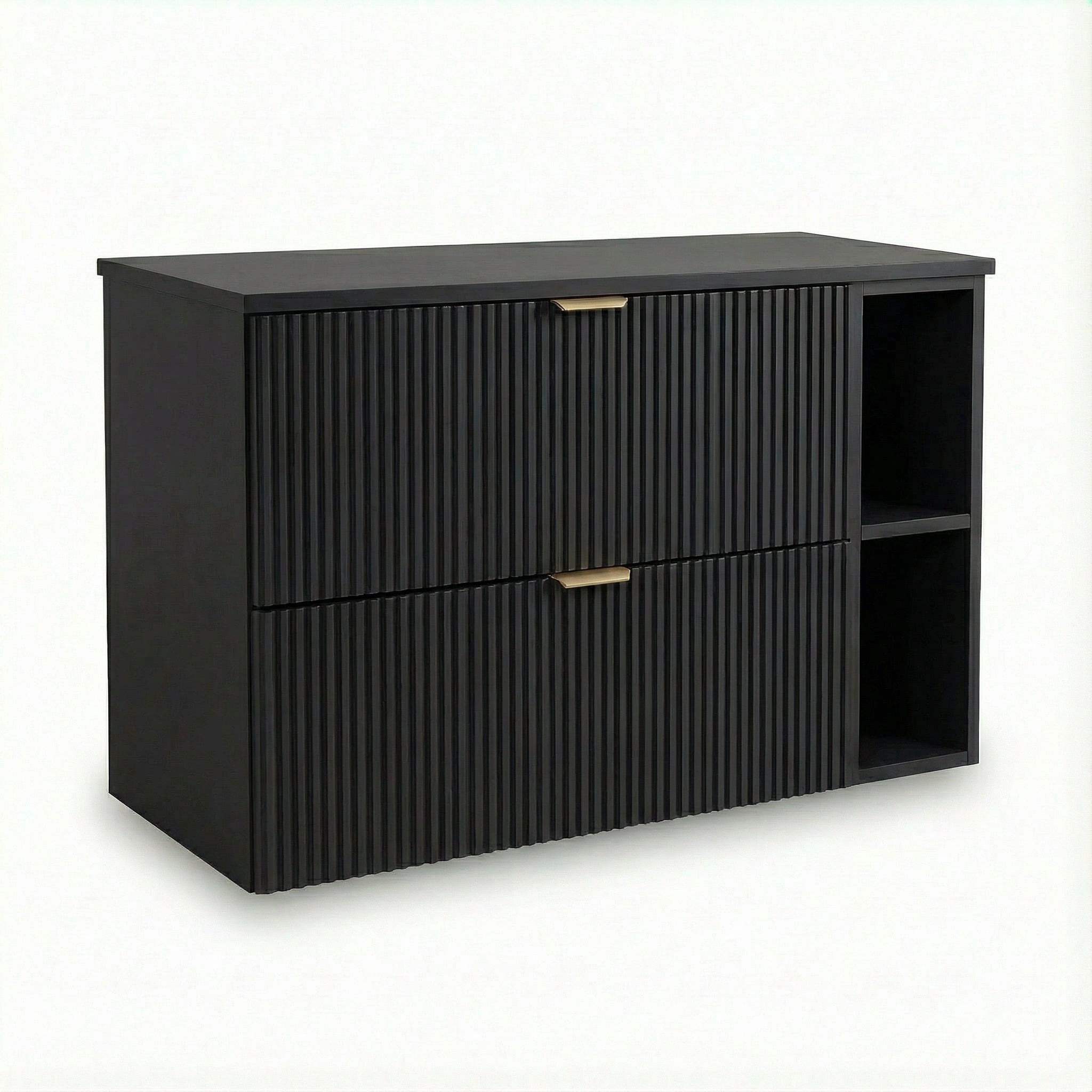 Szafka pod umywalkę 100 cm z regałem Willy - Czarny