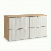 Szafka pod umywalkę z szufladami 120 cm Kaszmir Willy - Biały / Orzech