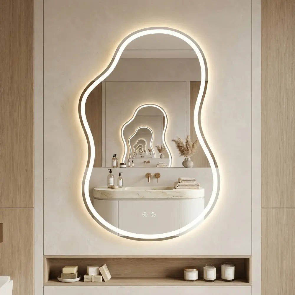 Lustro ścienne LED Uno Double - 80x55 cm