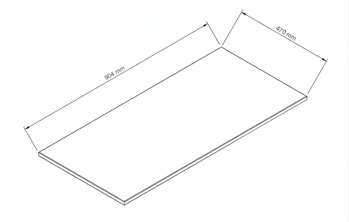 Blat łazienkowy 90 cm - Dąb Artisan