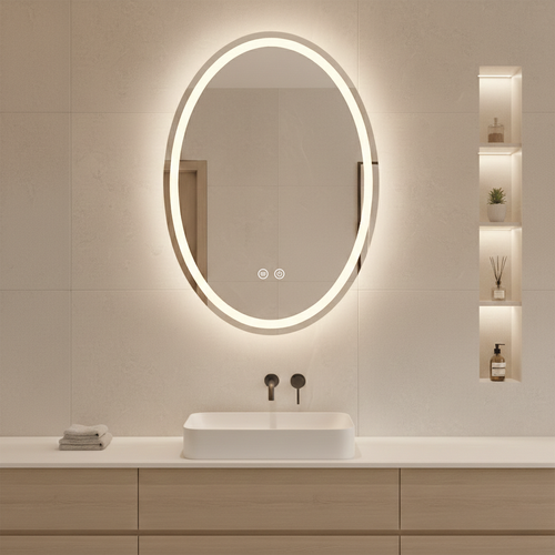 Lustro ścienne LED Marco - 50x70 cm