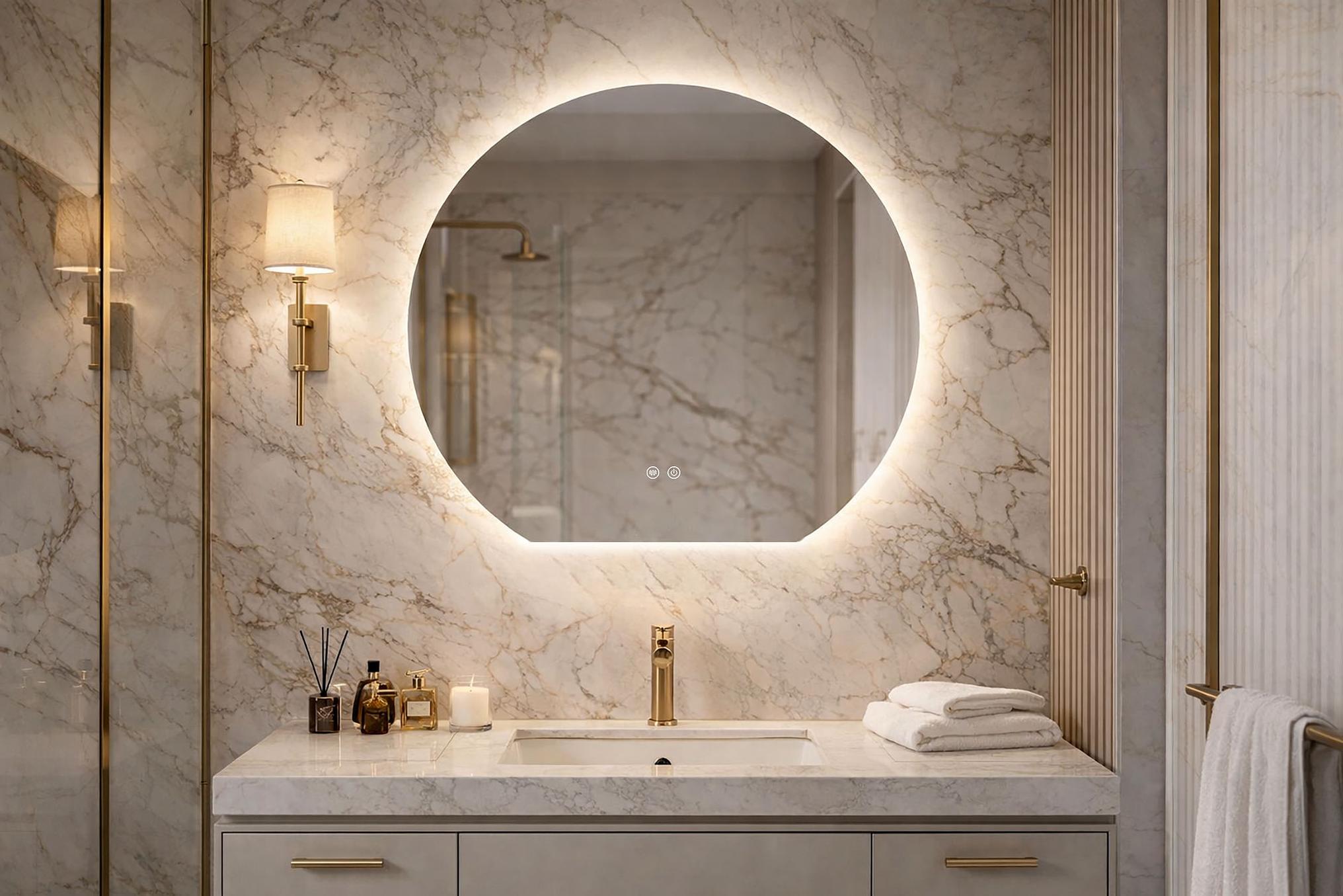 Lustro ścienne LED Fabio - 80 cm